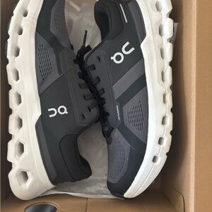 On Running Black and White Running Shoes